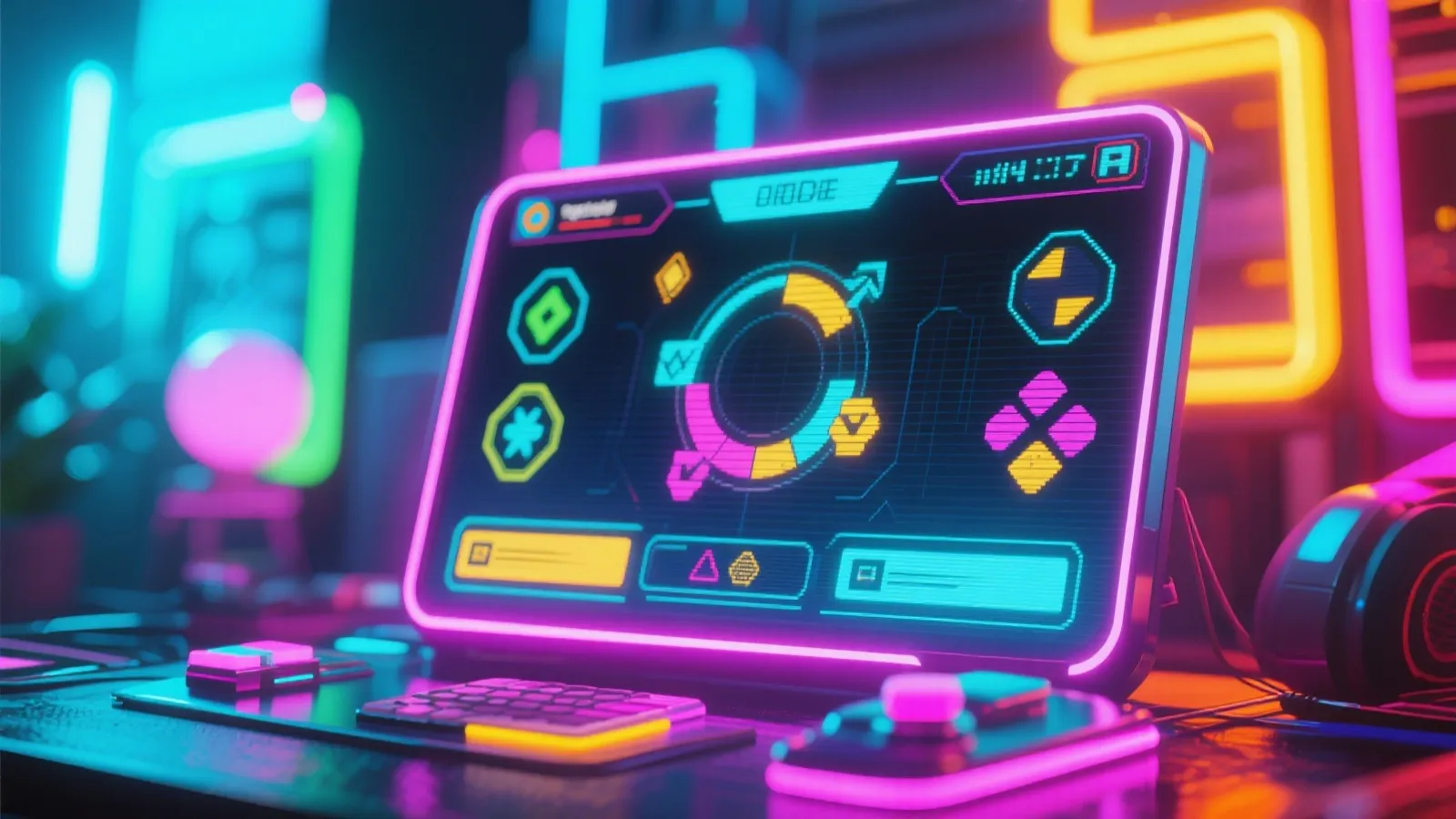 霓虹灯抽象背景